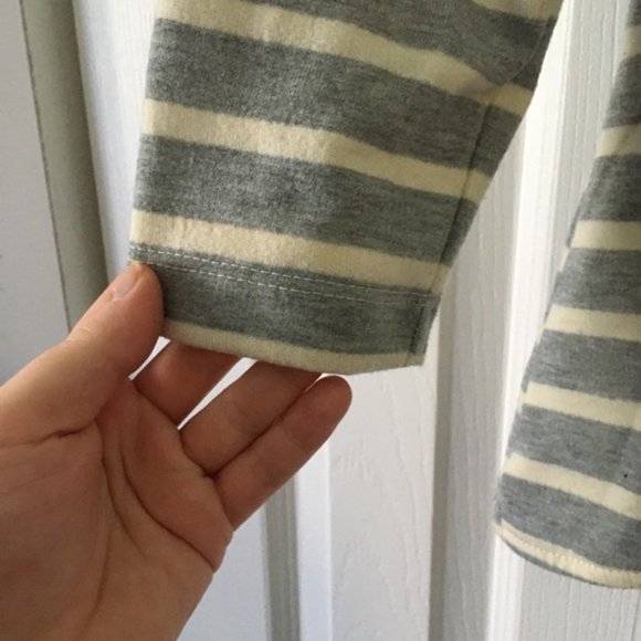 Light Gray Striped Blazer with Lace Back - Picture 7 of 8